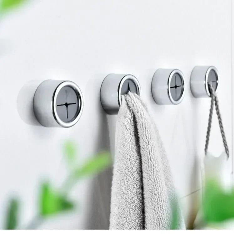 8 Piece Towel Hooks Storage Rack Wall Mounted for Bathroom & Kitchen Organizers