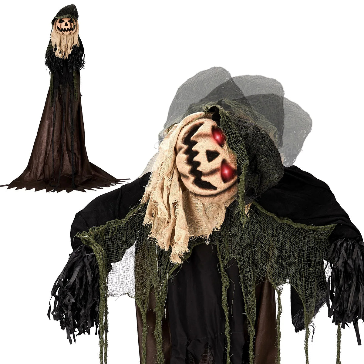 Scary Animatronic Wizard for Halloween Decor