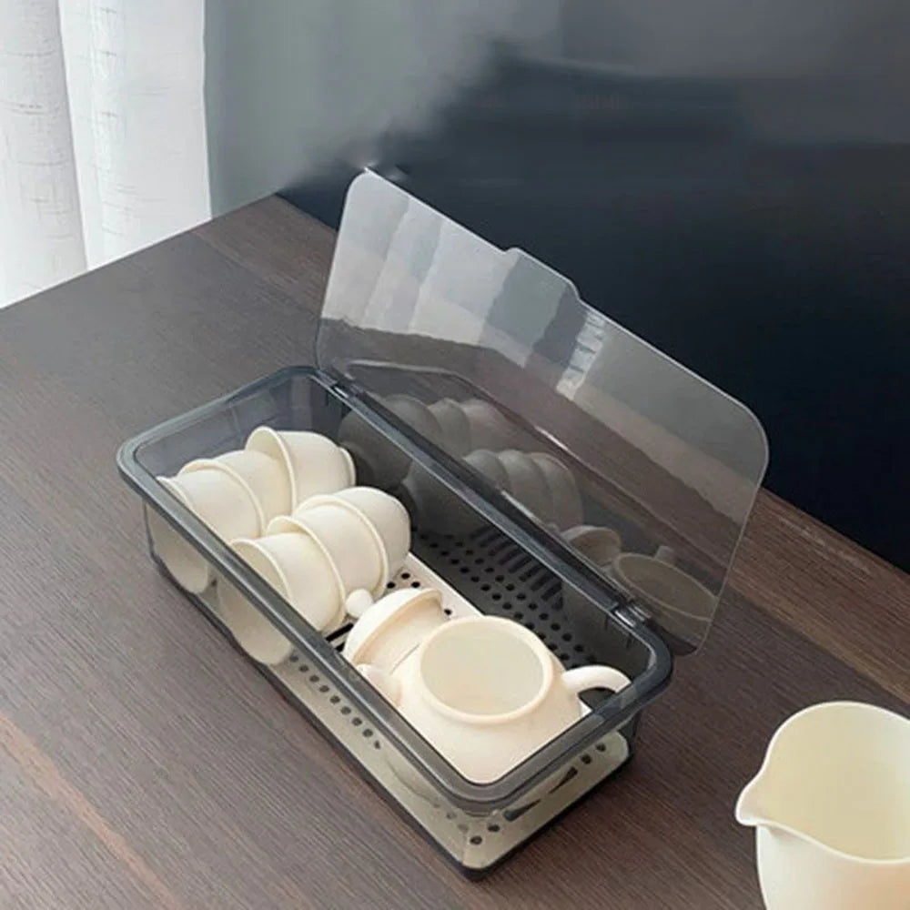 Desk Drawer Organizer for Tea Sets Small Item (Gray)