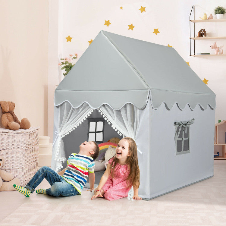 Kids Large Fairy Tent with Mat, Gray