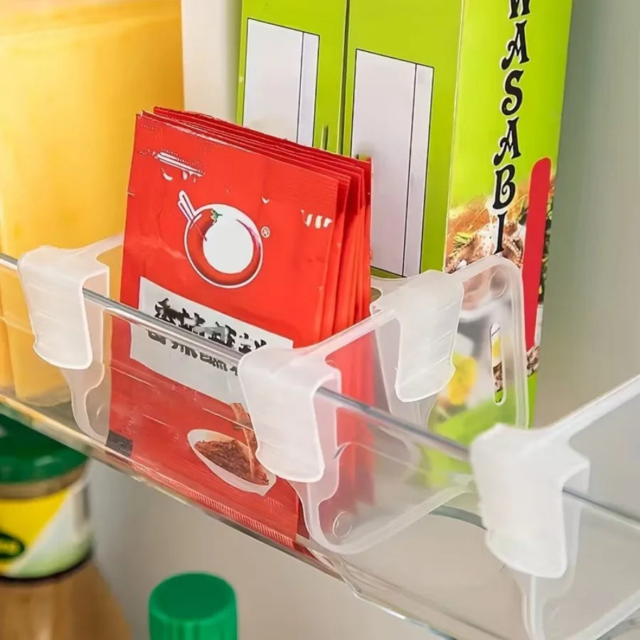5-Pack Refrigerator Shelf Dividers Snap-On Adjustable Fridge Organizer