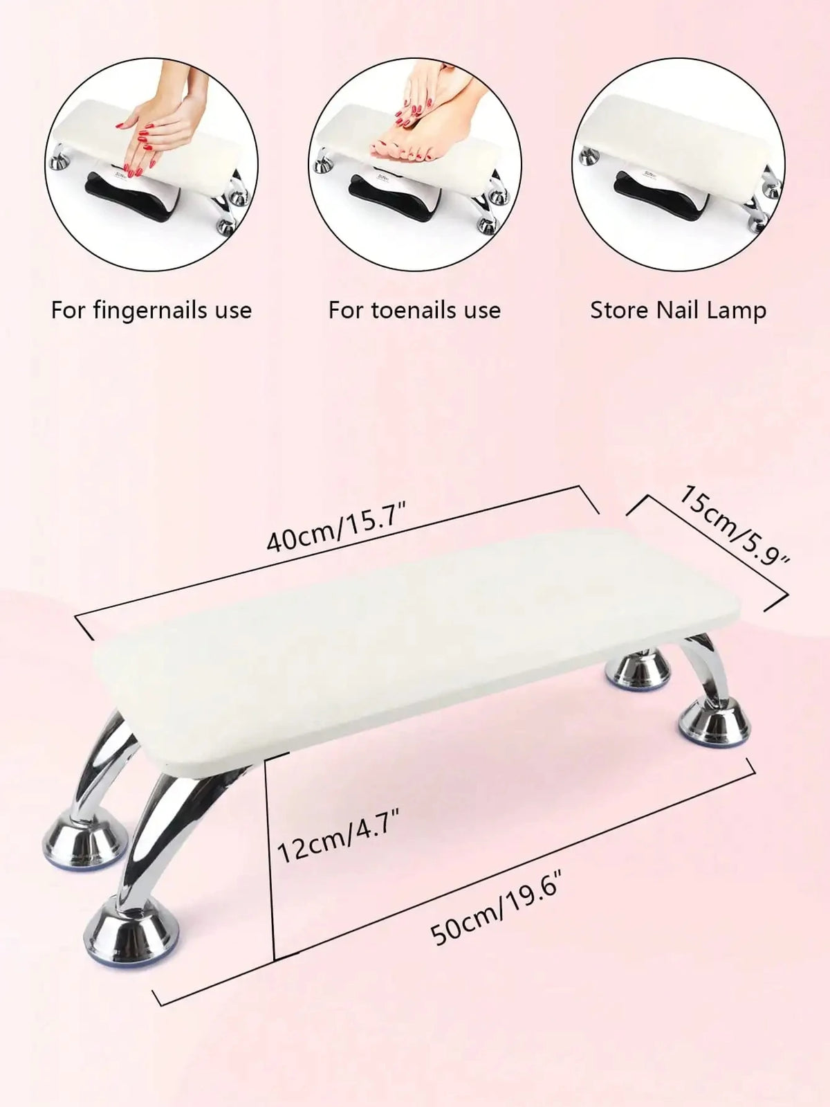 Professional Large Nail Armrest Pillow High Quality (White)