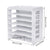Horizontal Desk File Organizer 7-Tier PVC Paper Sorter for Office Home