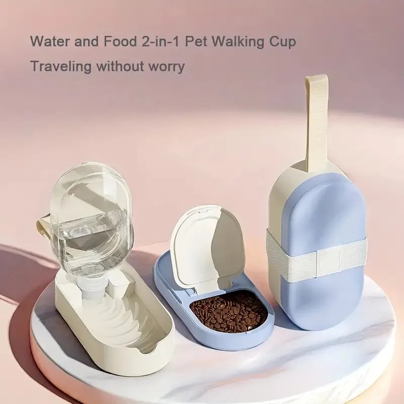 Portable Pet Water Bottle Food Dispenser