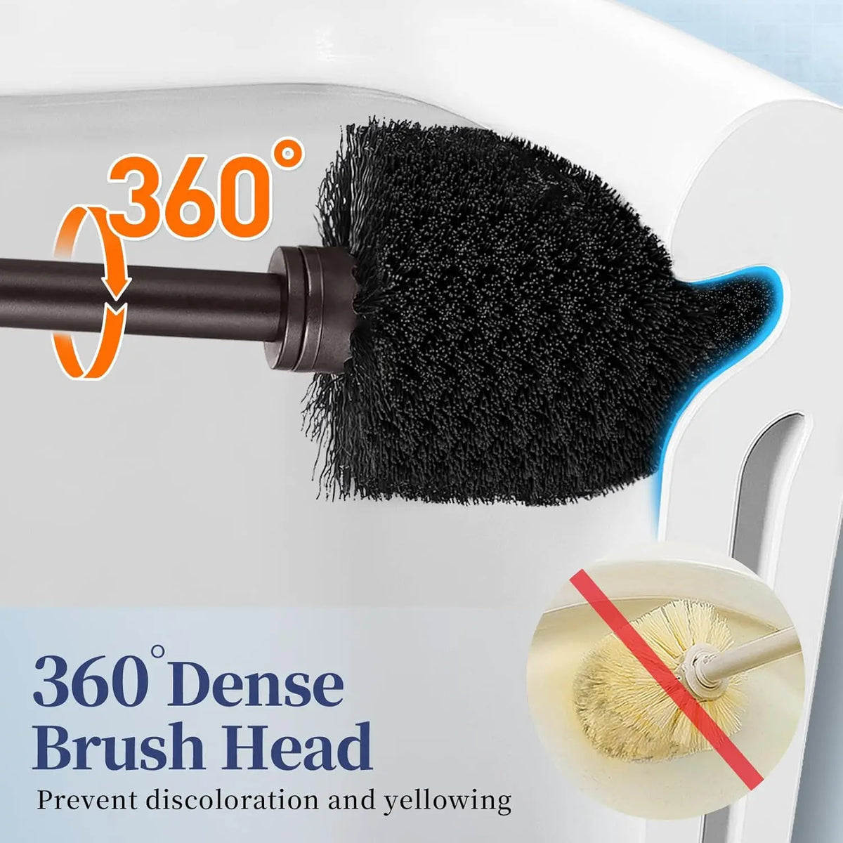2-Pack Modern Toilet Brush Set with Holder