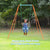 Kids Outdoor Swing Set with Heavy-Duty Metal A-Frame