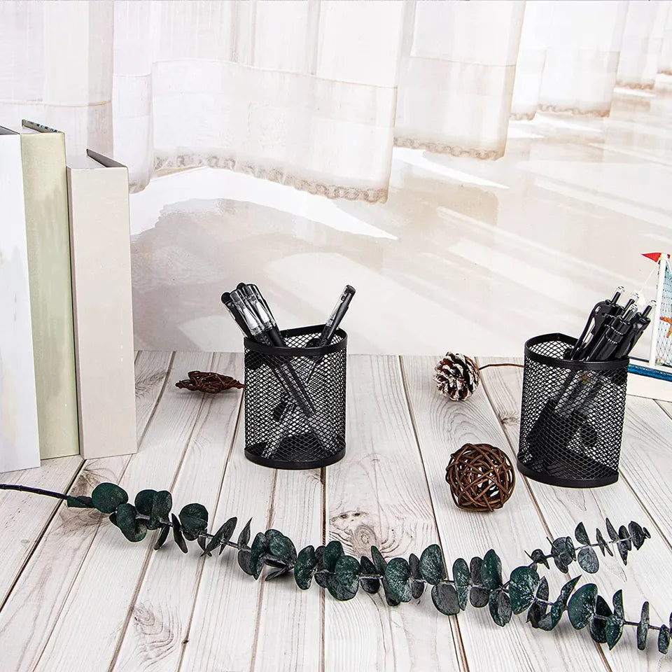 Metal Mesh Magnetic Organizer 2-Pack Semicircle for Office Home