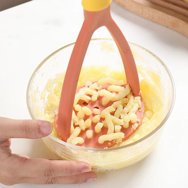 Multifunctional PP Pressed Potato Masher (Orange)