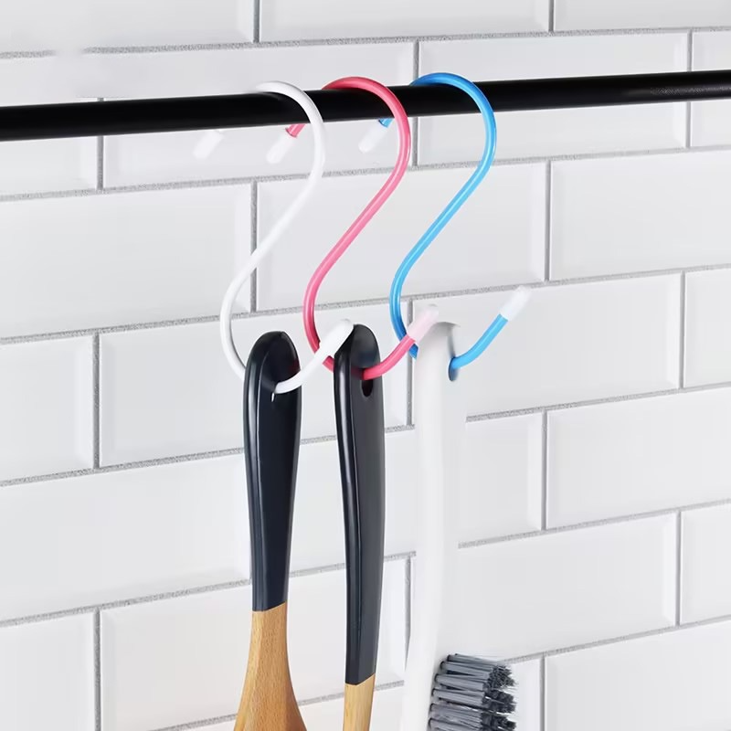Rubber S-Hooks for Kitchen Garage Organization