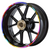 17" Car Styling Strips Rainbow Rim Tape Motocross Bike Motorcycle Wheel Stickers (Red Rainbow)