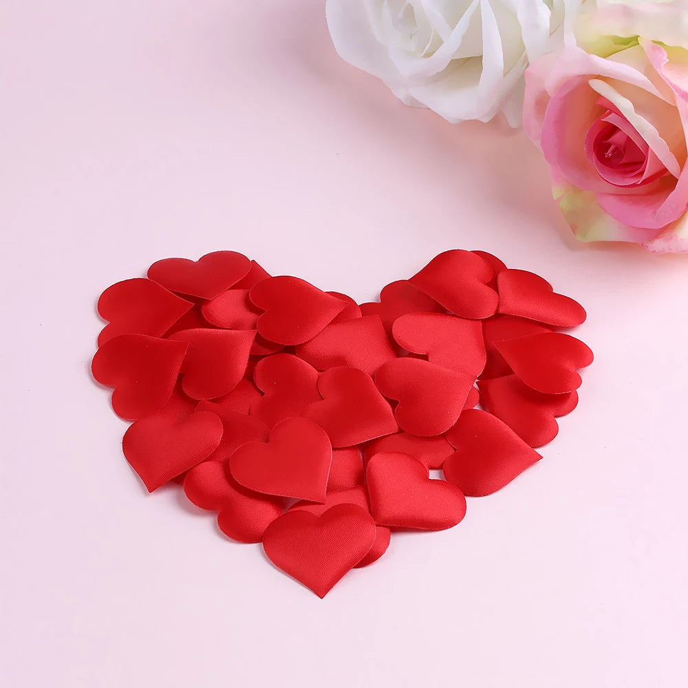 100pcs Love Heart Shaped Sponge Petal For Party Decorative Handmade DIY Petals