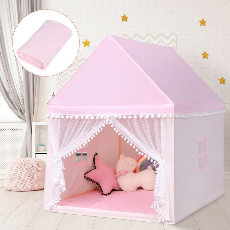 Play Tent Large Playhouse Children Play Castle Fairy Tent Gift with Mat