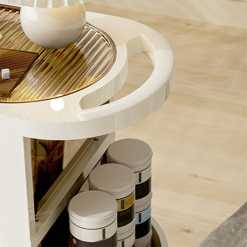 3-Tier Storage Trolley with Wheels (White)