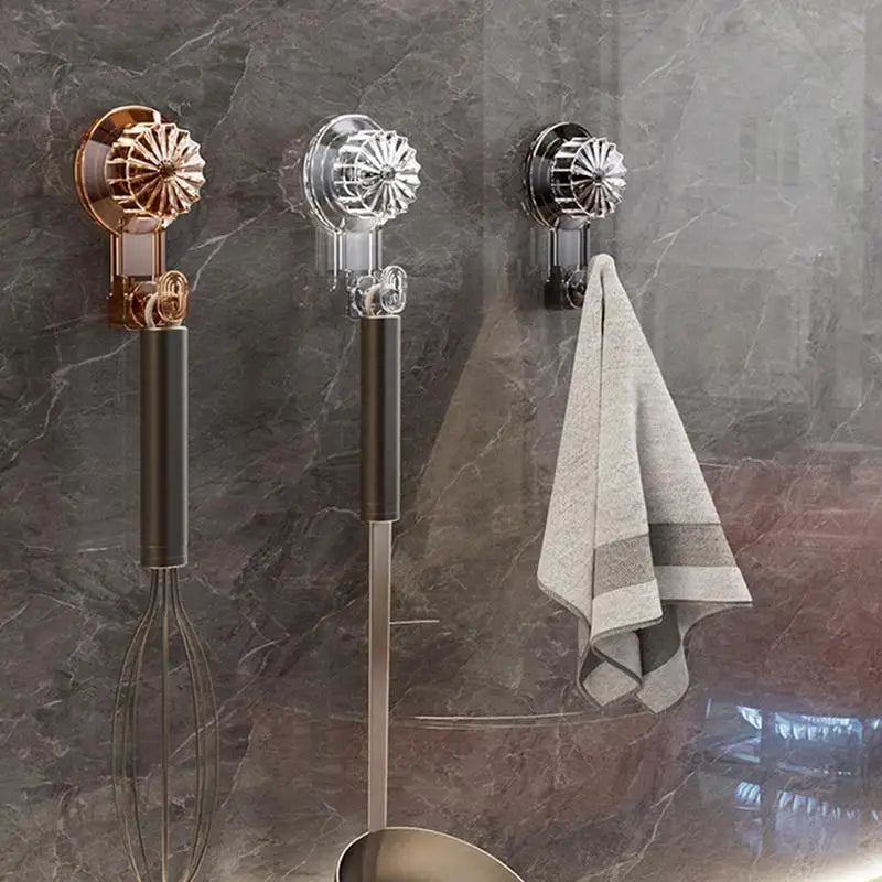 Heavy Duty Suction Cup Hooks Waterproof Storage Hangers for Bathroom and Kitchen (Gray)