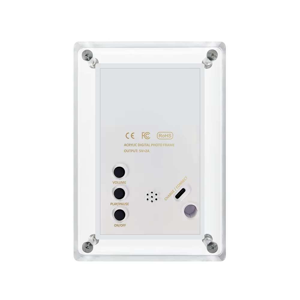 Crystal Acrylic Digital Photo Frame 5 Inch IPS Screen for Home Decor