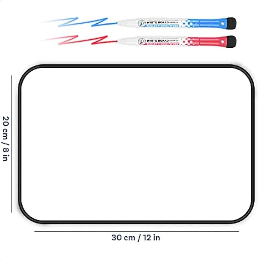 Dry Erase Whiteboard 12&quot;x8&quot; Double-Sided Mini for Students
