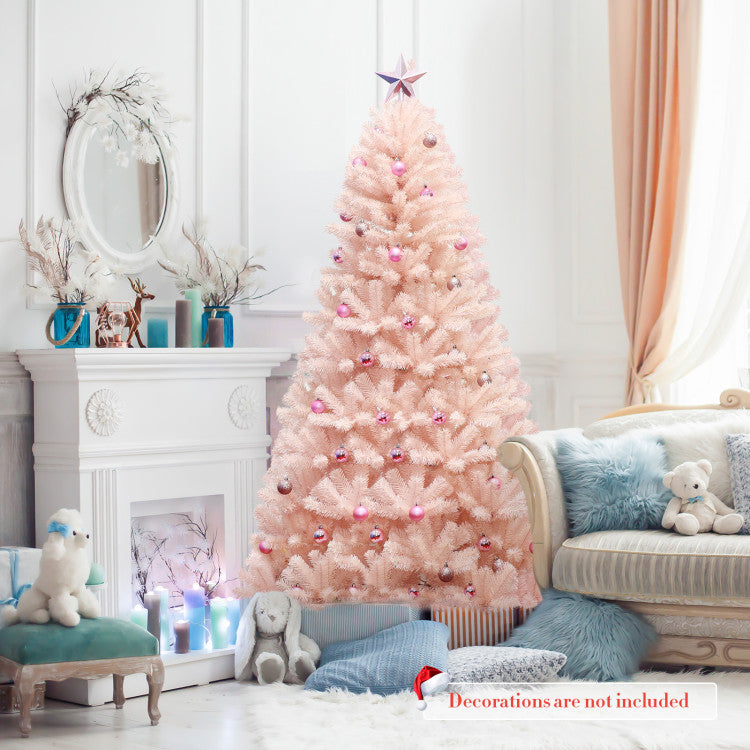 Pink Christmas Tree Hinged Full Fir Tree (6 Feet)