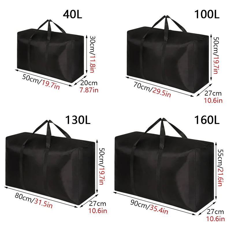 Foldable Storage Bag 100L Quilt Organizer, Luggage, & Moving  (1 Pack)