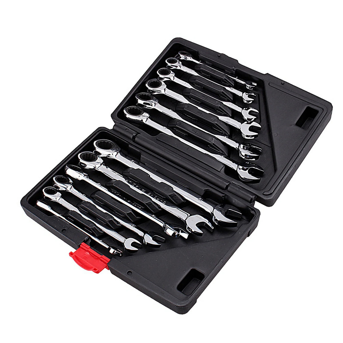 12-Piece Dual-Head Ratchet Wrench Set Tool Kit (8-19mm)
