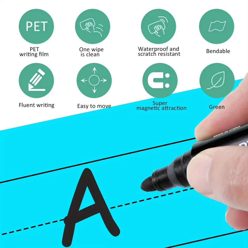 Reusable Dry Erase Lined Boards 12PCS Learning Tool for Students Teachers