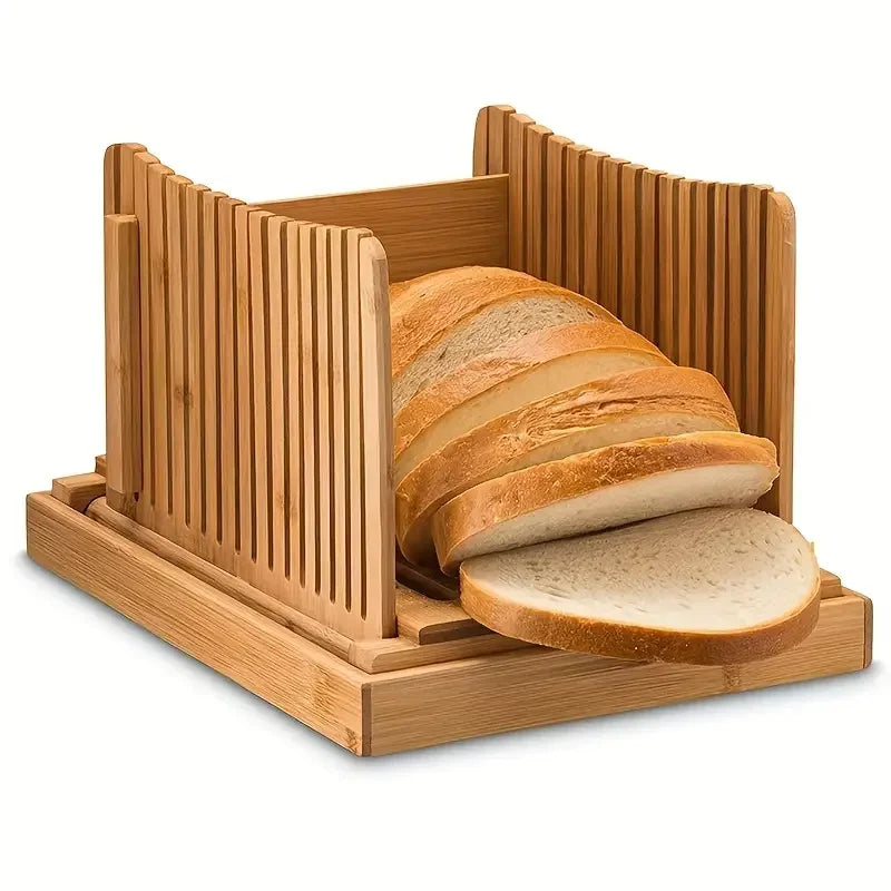 Foldable Bread Slicer with Adjustable Slicing Control