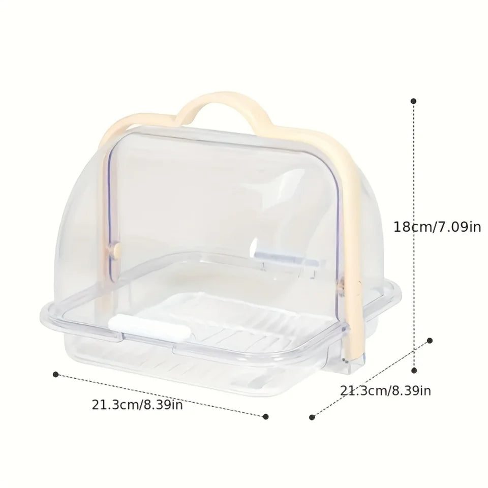 Reusable Plastic Cake Bread Box with Handle
