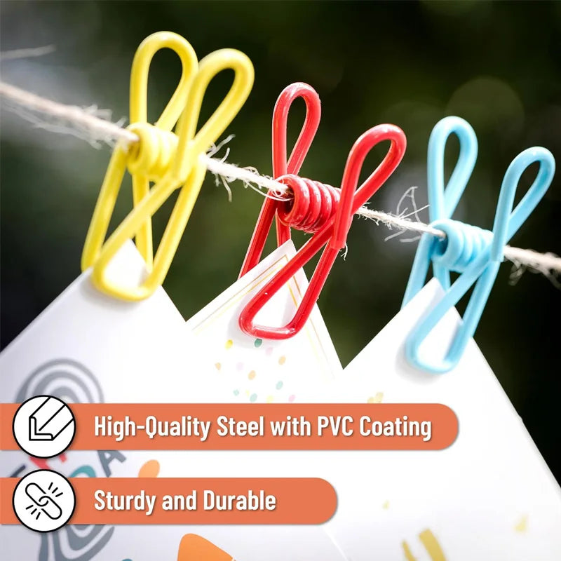 10Pcs Colorful Metal Clips 2-Inch Heavy Duty Multipurpose Clamps