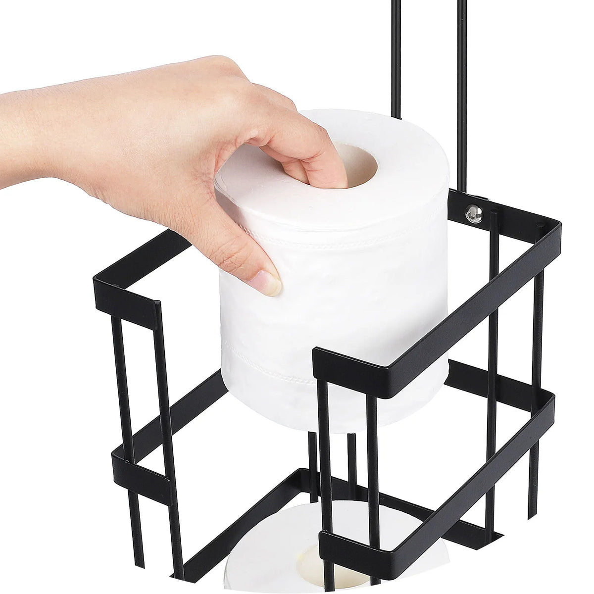 Freestanding Toilet Paper Holder with Storage Shelf