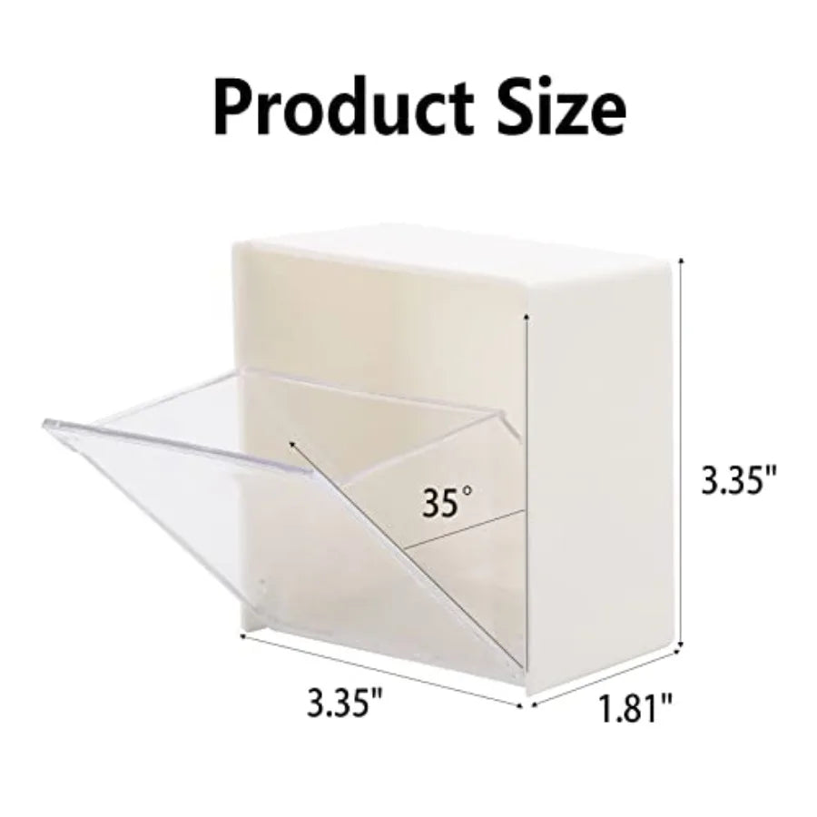 2-Pack Cotton Pad Holder Dispenser, Wall-Mounted Cotton Ball Organizer &amp; Storage Containers