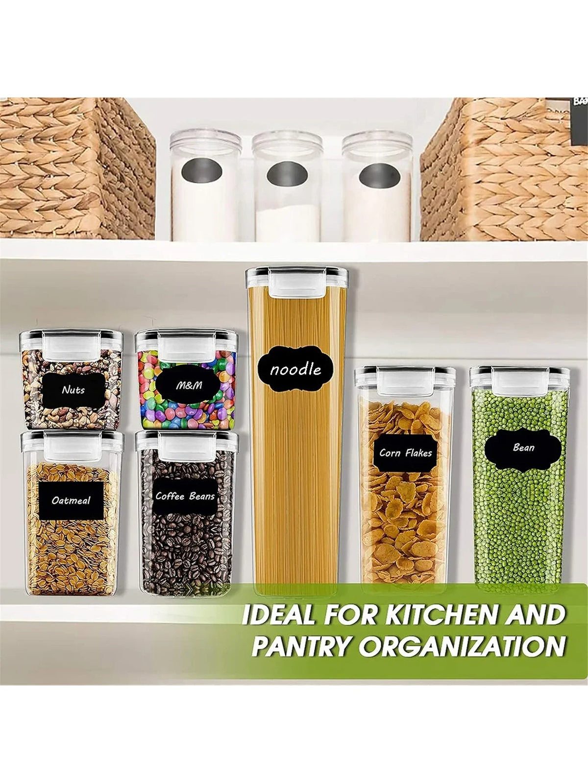 Airtight Food Storage Containers 2-Pack for Pantry