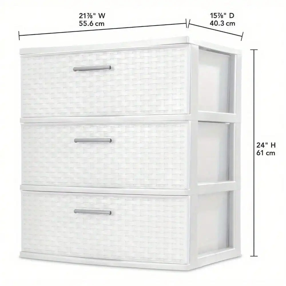 3-Drawer Storage Cabinet Stylish &amp; Easy to Clean