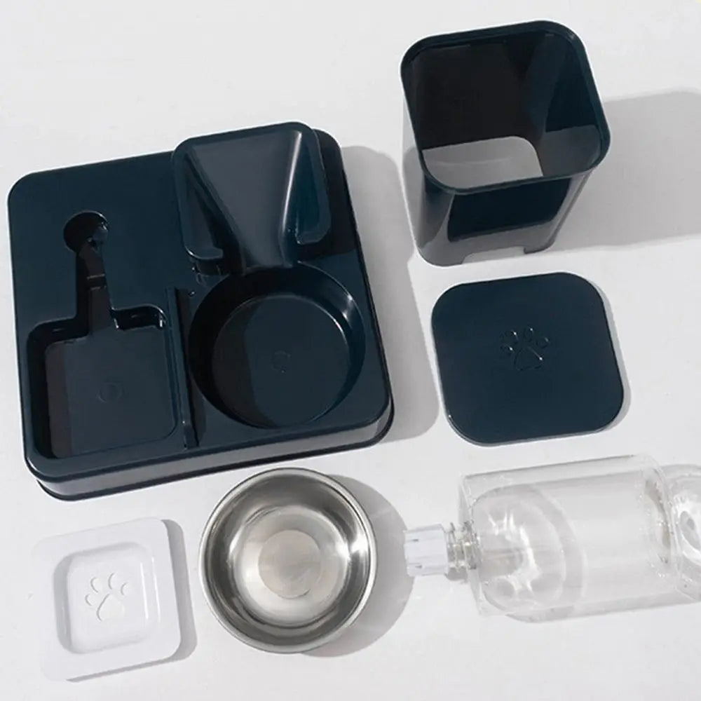 2-in-1 Automatic Cat Feeder & Water Dispenser Set