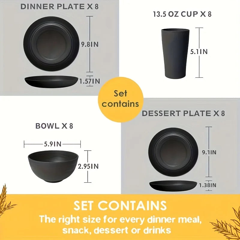 Mixing Bowl Set 16-Piece Food Grade Kitchen Bowls