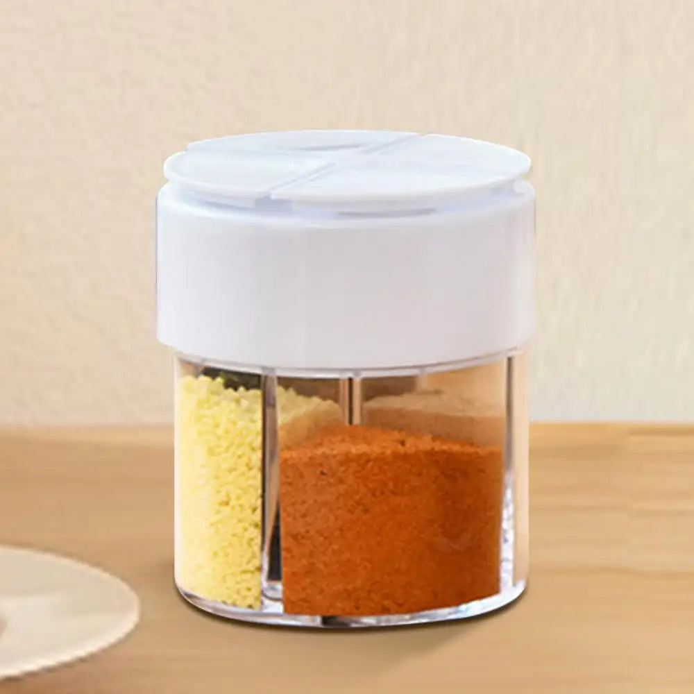 Spice Container 4 Compartments Sugar Storage Lid