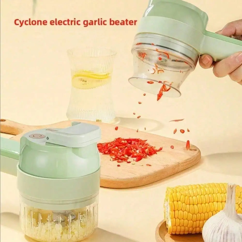 Wireless Electric Vegetable Chopper and Food Grinder – Multifunctional Garlic, Meat &amp; Vegetable Mincer for Home, Kitchen, Camping &amp; Meal Prep