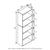Wood Vertical Organizer 5-Tier Open Shelf for Home Office