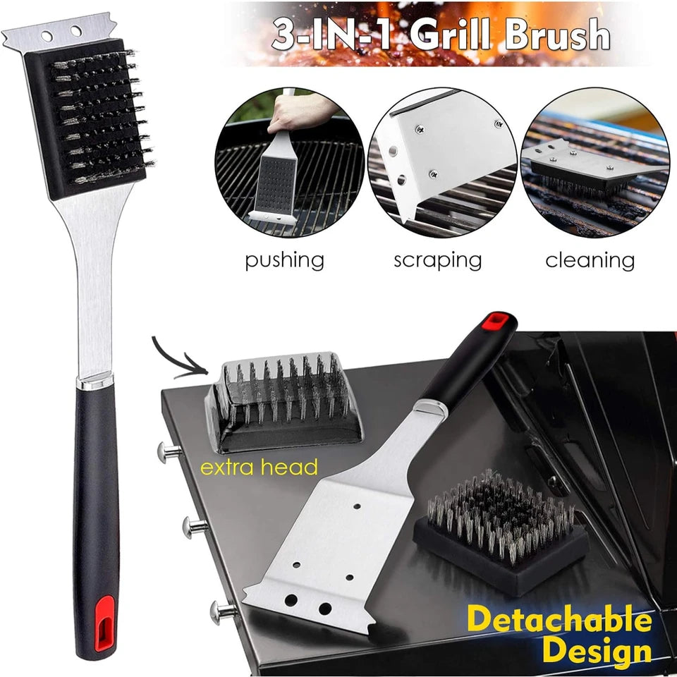 Premium Stainless Steel BBQ Tool Set 7-Piece for Men