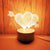 Romantic Heart 3D Acrylic Led Lamp for Home Night Light