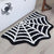 Gothic Spider Web Rug (40x60cm) - Tufted Halloween Decor