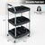 3 Layer Detailing Tool Utility Cart Mobile Rolling Organizer (Black)