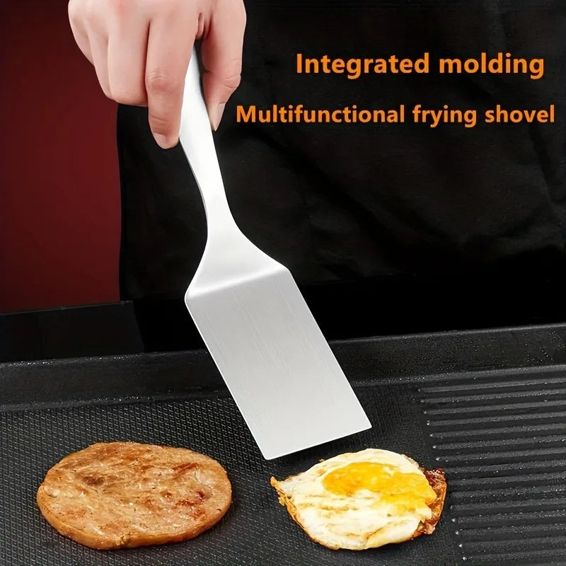 Small Stainless Steel Grill Spatula – Durable Mini Frying Turner for Grilling, Flipping, and Everyday Kitchen Cooking