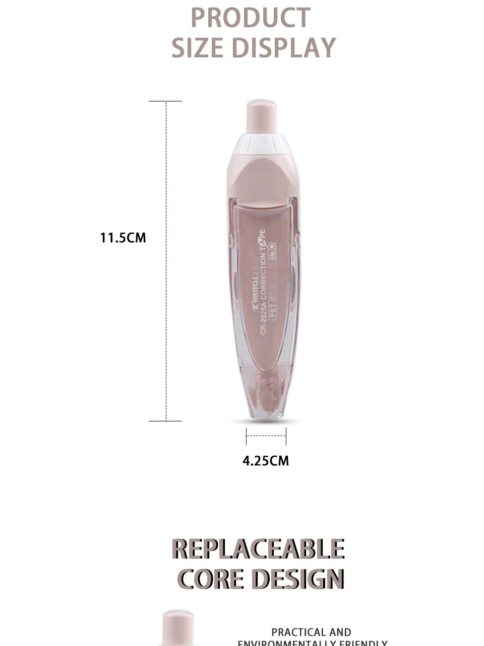Refillable Correction Tape Set (4 Dispensers, 10 Refills)