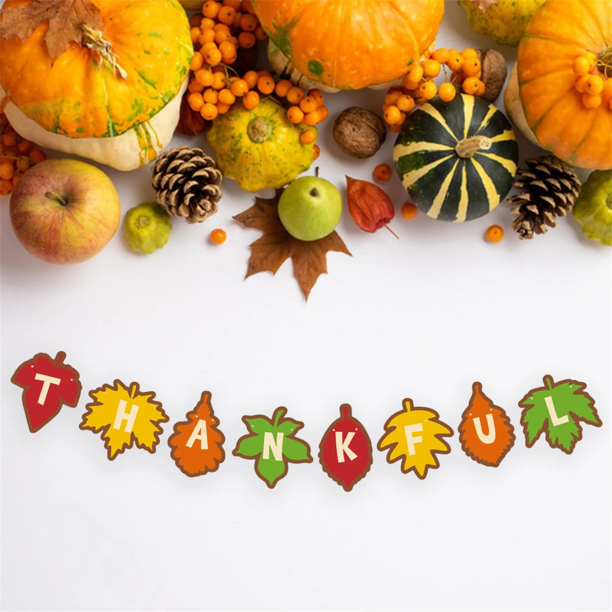 Thanksgiving Party Decoration Banner Maple Leaf Festive Fall Decor