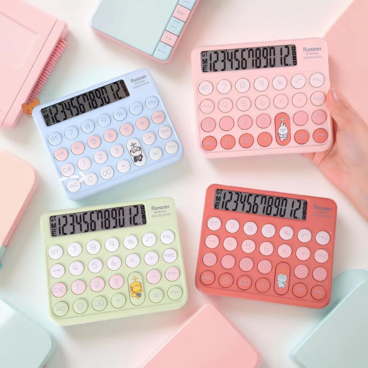 Standard Office Desk Calculator 12-Digit Large Display (Blue)