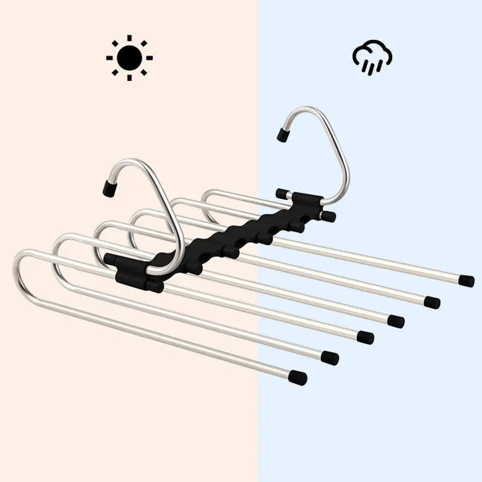 Multifunctional Foldable Clothes Organizer Folding Pants Hanger (White)