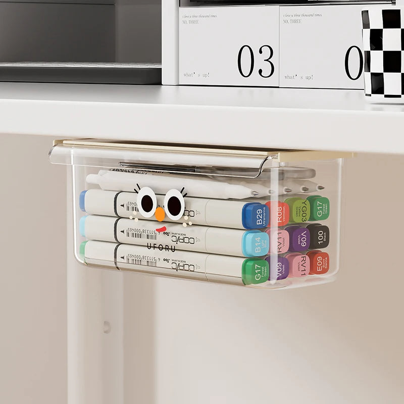 Under Desk Drawer Organizer Wall Mounted Storage Organizer