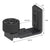 Adjustable Sliding Door Bottom Guide Floor Rail 2PCS (Black)