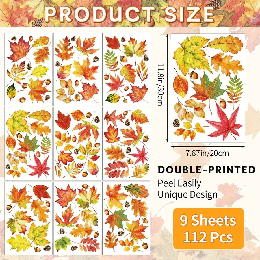 Happy Thanksgiving Window Clings 112 Pcs