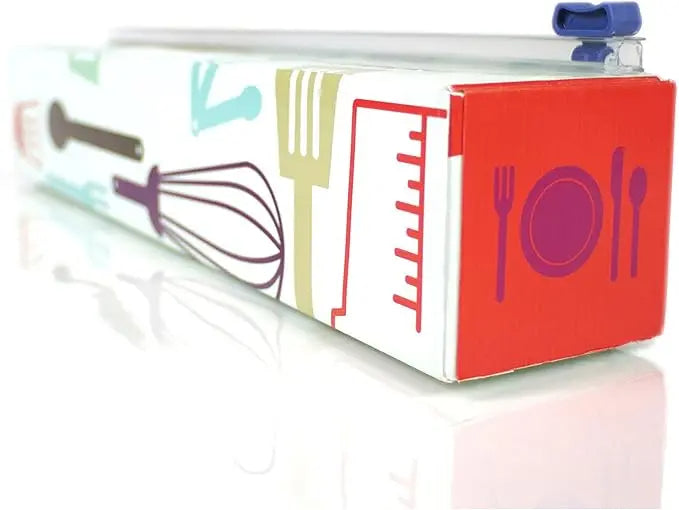 Refillable Wrap Dispenser with Slide Cutter 12-inch 250ft Roll Capacity (Green)