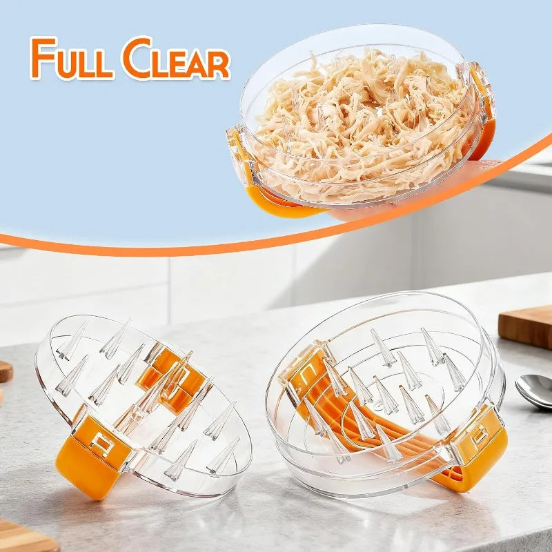 Non-Slip Chicken Shredder Tool – Clear Twist Meat Shredder for Easy Food Prep